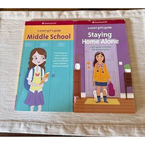 Set of 2 American Girl Growing Up Books Middle School Stayin Home Alone